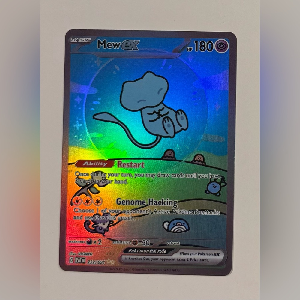 Pokémon Custom DIY Fan Art Card Bubble Mew ex 232/091 Holo, For Display Only